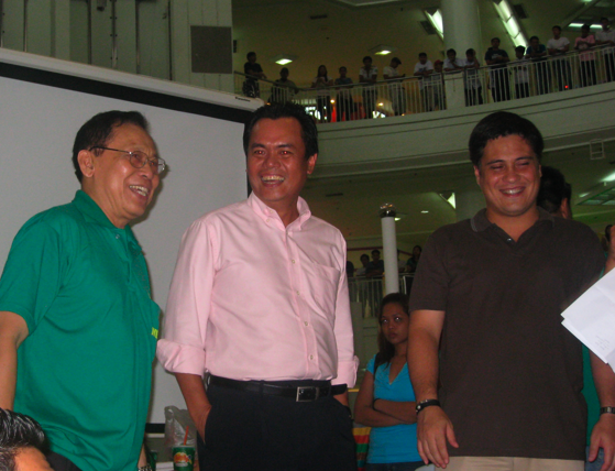 Atty. Dionisio Cañete, Cebu Holdings, Inc. president Francis Monera and Sen. Zubiri